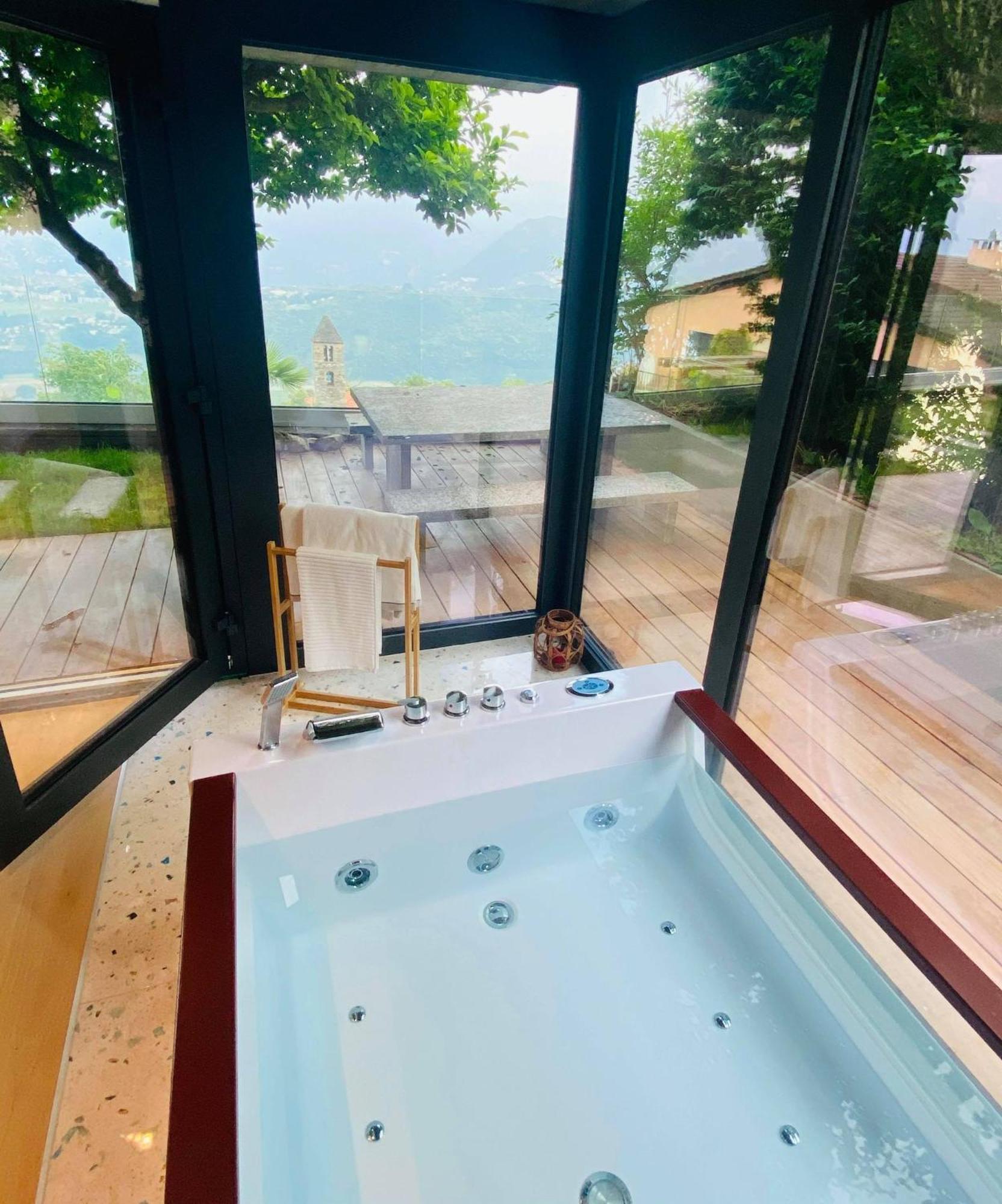 Family Suite With Garden And Amaizing View To Lugano カデマリオ エクステリア 写真